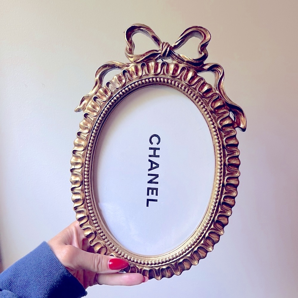 CHANEL PHOTO FRAME with AN AUTHENTIC CHANEL BAG INSIDE